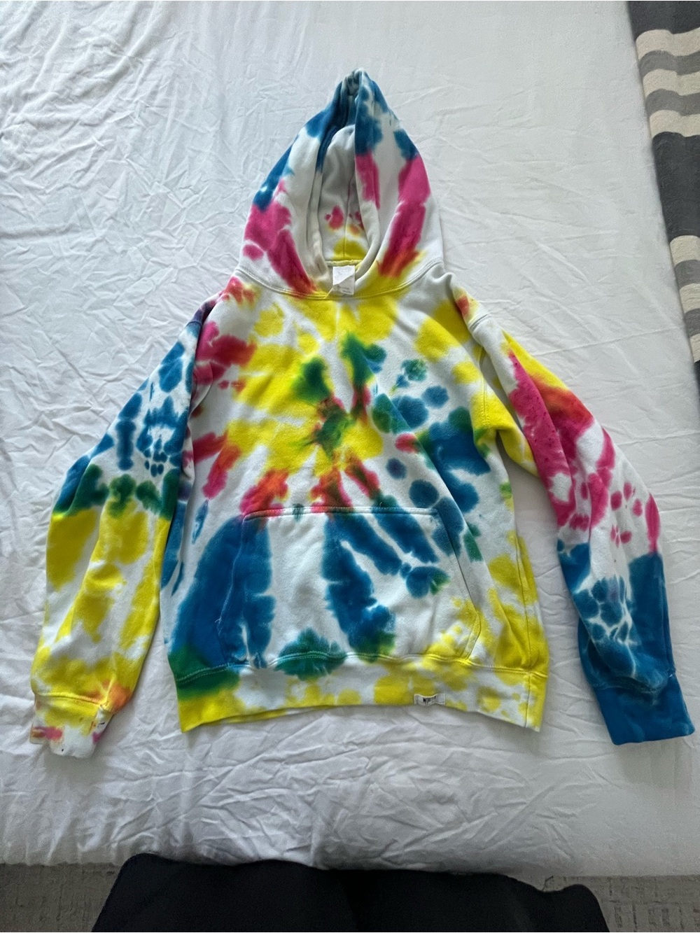 Worthy-Threads Multicolor Tie-Dye Hoodie - Adult Small